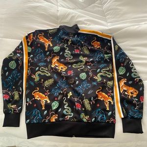 Zara Man Black Tiger Panther Snake Jungle Bomber jacket